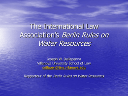 Adapting International Water Law to Global Climate Change