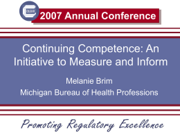 Continuing Competence: An Initiative to Measure and Inform
