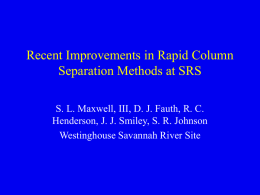 Overview of Recent Applications of Column Extraction at SRS