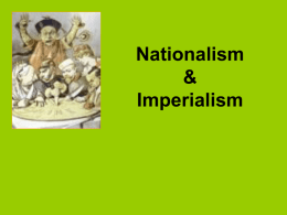 Nationalism & Imperialism - Vista Unified School District