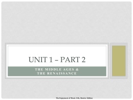 Part 1 The Materials of Music