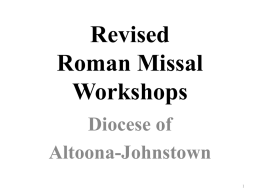 The Roman Missal - Diocese of Altoona