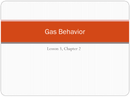 Gas Behavior - Mother Teresa Regional School
