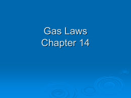 Gas Laws Chapter 14 - New Castle High School