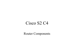 Cisco S2 C4 - YSU Computer Science & Information Systems
