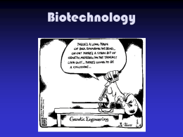 PowerPoint Presentation - Biotechnology and Recombinant DNA
