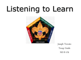 Listening to Learn
