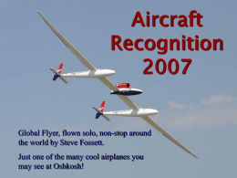Aircraft Recognition 2006