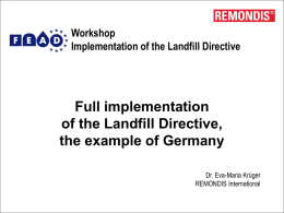 Workshop Implementation of the Landfill Directive