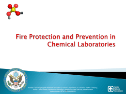 Fire Protection and Prevention in Chemical Laboratories