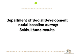 DSAD nodal baseline results: Sekhukhune