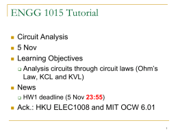 ENGG 1015 Tutorial - University of Hong Kong
