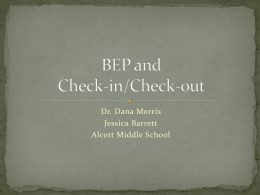 BEP and Check-in/Check-out