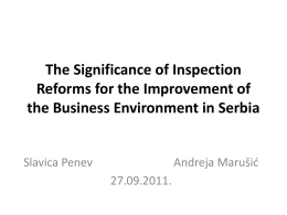 Reforma inspekcija međunarodna iskustva i