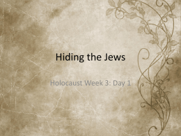 Hiding the Jews