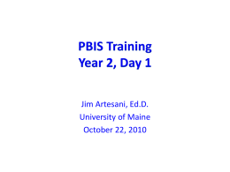 PBIS District Leadership Team Overview