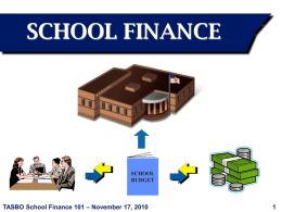 SCHOOL FINANCE