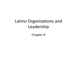 Latino Organizations and Leadership