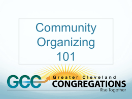Community Organizing 101 - Greater Cleveland Congregations