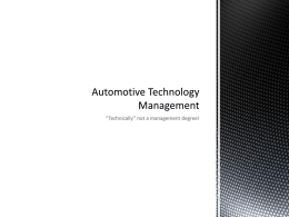 Automotive Technology Management