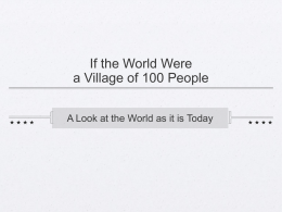 If the World Were a Village of 100 PEople