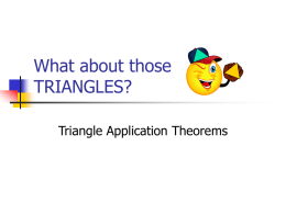 What about those TRIANGLES?