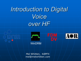 Intro to Digital Voice