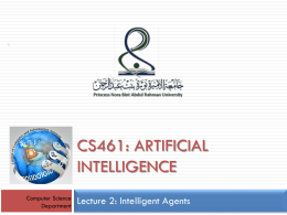 CS461: Artificial Intelligence