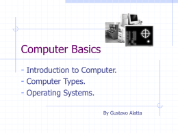 Computer Basics - Gustavo Alatta