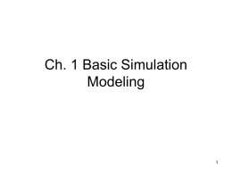 Ch.1 Basic Simulation Modeling