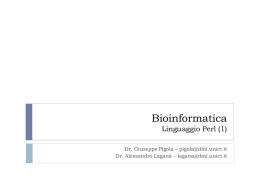 Bioinformatica Banche dati biologiche