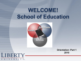 School of Education - Liberty University