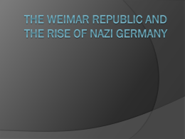 The collapse of the Weimar Republic