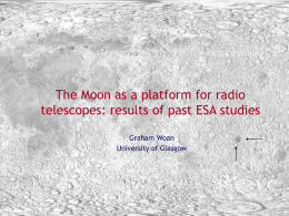 ESA studies of Lunar radio telescopes