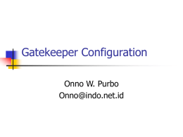 Gatekeeper Configuration