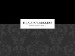 HEAD FOR SUCCESS