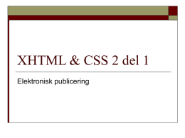 XHTML 1 - HB Personalsidor