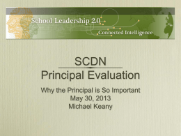SCDN Principal Evaluation