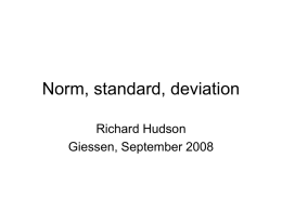 Norm, standard, deviation - UCL Department of Phonetics