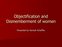 Objectification and Dismemberment of women