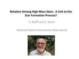 Rotation Among High Mass Stars: A Link to Initial