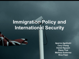 Immigration Policy and International Security
