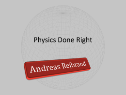 Physics Done Right - english.rejbrand.se