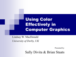 Using Color Effectively in Computer Graphics
