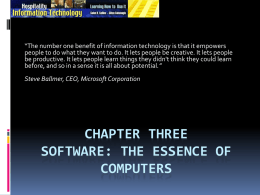 Chapter Two The Information Technology Manager