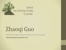 Zhaoqi Guo - Sino Acupuncture Clinic