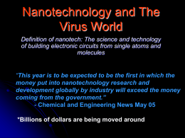 Nanotechnology and The Virus World