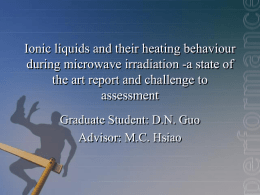 Ionic liquids and their heating behaviour during microwave