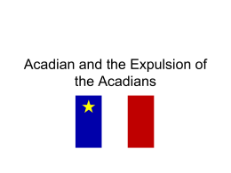 Acadian and the Expulsion of the Acadians