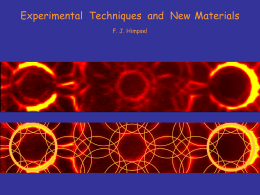 Experimental Techniques and New Materials - Nano